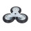6 Inch 300LBS Stair Climbing Triangular Solid Rubber Caster 3