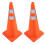 2PCS 70CM Folding Traffic Cones Reflective Collar Orange 2