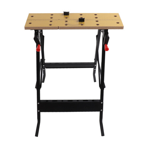Folding Work Table with Height Adjustment for Woodworking 1