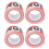 4PCS Non Adhesive Red White Black PE Waterproof Danger Tape 3