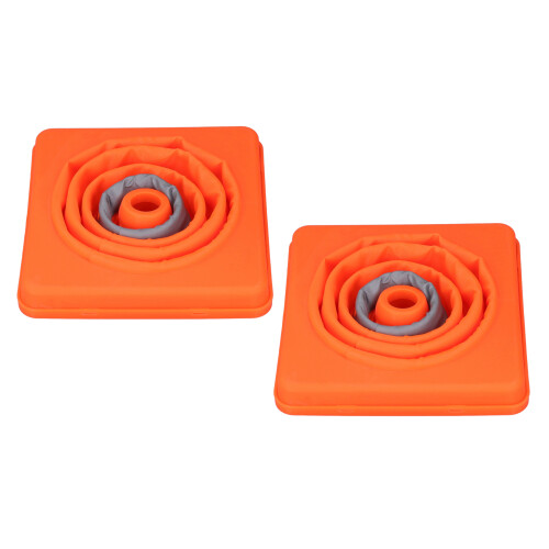 2Pcs Foldable Pop Up Safety Cones Reflective Collar Orange 30cm 2
