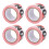 4 Pcs Caution Tape Non Adhesive Water Proof PE Warning Hazard 2