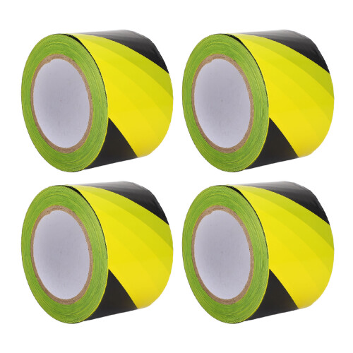 4PCS Yellow Caution Tape PE Wind Rain Proof Safety 2