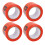 4Pcs PE Warning Tape Non Adhesive Red Danger Construction Site 2