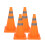 4Pcs 45cm Reflective Foldable Traffic Cones PP Base Waterproof Oxford 2