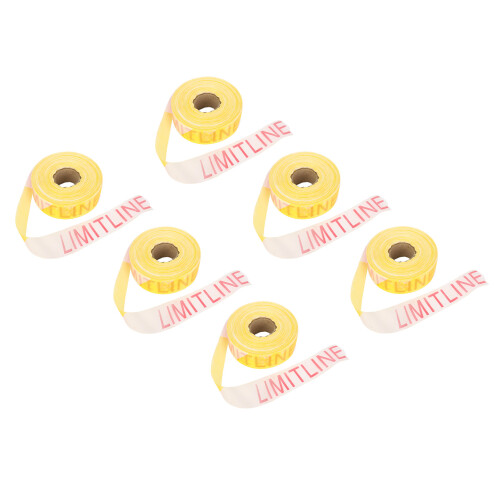 6x Gelb-Weiß Warnband Polyester 70cm robust 2