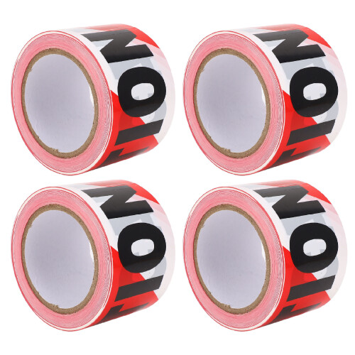 4 Pcs Caution Tape Non Adhesive Water Proof PE Warning Hazard 2