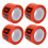 4Pcs PE Warning Tape Non Adhesive Red Danger Construction Site 3