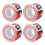 4PCS Non Adhesive Red White Black PE Waterproof Danger Tape 2
