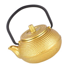 gusseiserne dekantierkessel für tee, tischteekanne, in gold