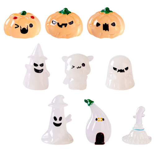 18-teiliges halloween-set mit mini-harz-elementen, - 1