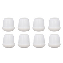 (Large) 8x runde weiße Stuhlbein-Schoner für Tische