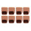 (L) 8x Stuhlbeinschoner Braun Quadratisch 1