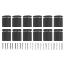 12PCS Advertising Nail Stainless Steel Matte Black Standoff Screws