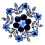 1 Blauwe Sneeuwpatroon Broche Multifunctioneel Kostuumaccessoire 1