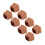 (L) 8x Stuhlbeinschoner Braun Quadratisch 2