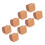(L) 8x Stuhlbeinschoner Braun Quadratisch 3