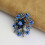 1 Blauwe Sneeuwpatroon Broche Multifunctioneel Kostuumaccessoire 3