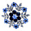 1 Blauwe Sneeuwpatroon Broche Multifunctioneel Kostuumaccessoire 6