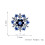 1 Blauwe Sneeuwpatroon Broche Multifunctioneel Kostuumaccessoire 2