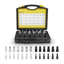 26-Piece Thread Checker Set 14 Imperial 12 Metric Nut Bolt Gauge