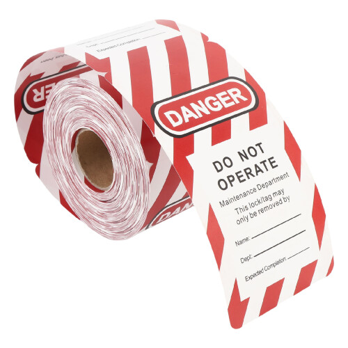 Gefahren-Absperrtag PP-Kompositpapier mit Lochdesign 2