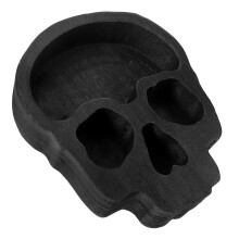 Skull Holzschale Kerzenschale Snackhalter Nüsse Servierplatte