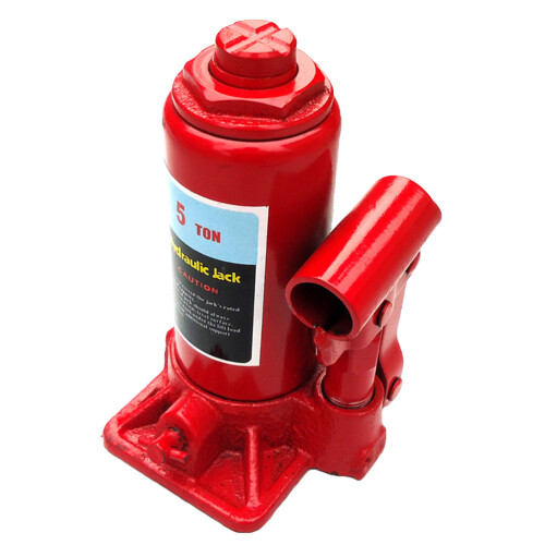 Cric Hydraulique Rouge Support Stable Pour Remplacement