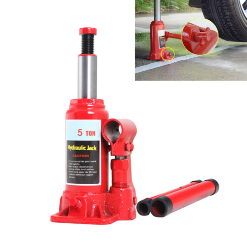 Cric Hydraulique Rouge Support Stable Pour Remplacement 1
