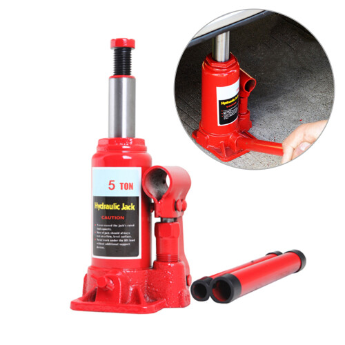 Cric Hydraulique Rouge Support Stable Pour Remplacement 2