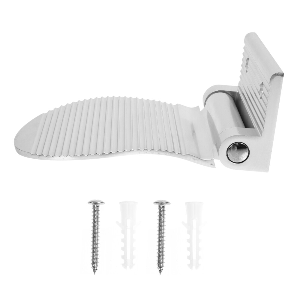 Solustre Bathroom Foot Rest Stainless Steel Shower Pedal Home Bathing Supply