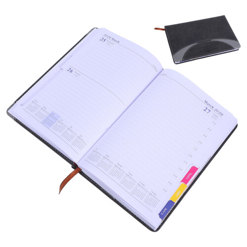 Notebook 2026 PU Noir Résistant Journal Planificateur