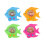 4 Pcs Fish Shaped Water Toss Ring Handheld Game Toys 6