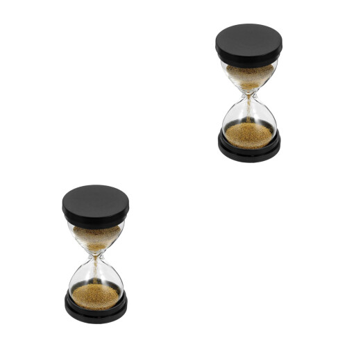 2pcs 30 Seconds Gold Beads Hourglass Timer Toy 1