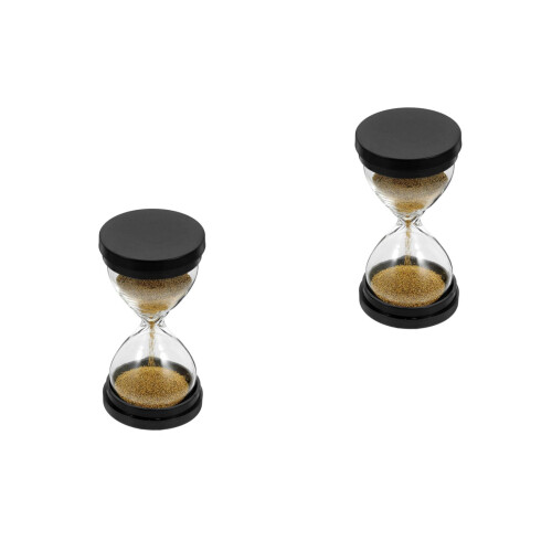 2pcs 30 Seconds Gold Beads Hourglass Timer Toy 2