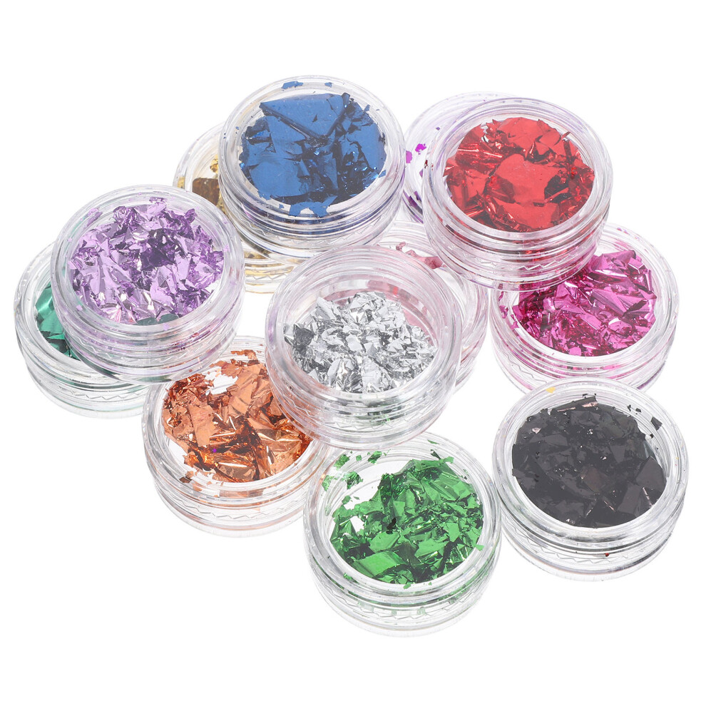 Totority 12Pcs Holographic Nail Sequins: Iridescent Foil Flakes For Manicure