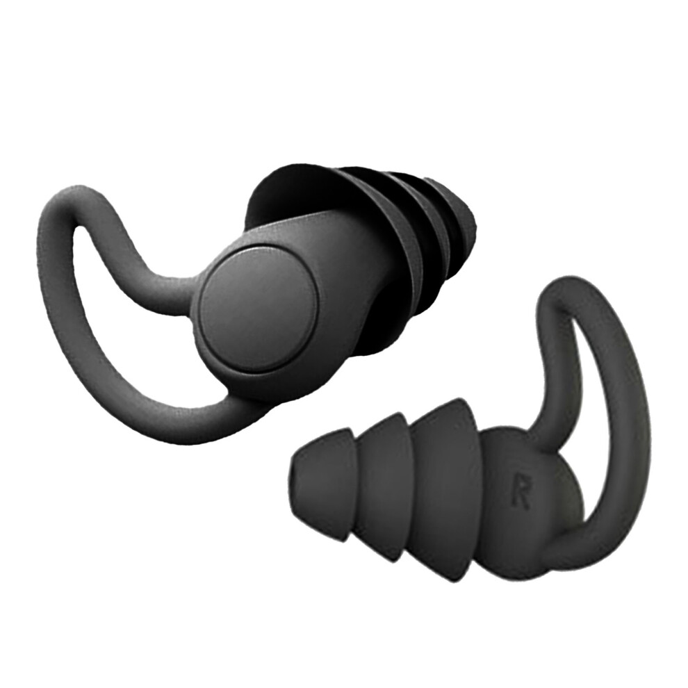 (Black, 3 Layers) Sleeping Ear Plugs Noise Cancelling Soft Umbrella Shape Gray 3 Layers 610830835538