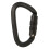 (Grey Auto Lock) Alu-D-Haken mit Auto-Schloss, schwarz 1