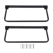 (Black) 2x Faltbarer RV-Schuhständer Alu Wandmontage Schwarz