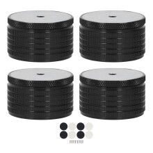 (Space Gray) 4x Aluminium Bettgestellstützen 23-37mm Höhe Schwarz