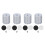 (Black) 4 Pcs Adjustable Aluminum Alloy Bed Riser 43-75mm Gray 1