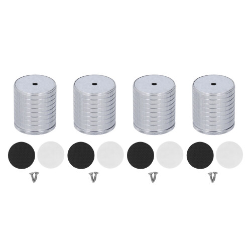 (Black) 4 Pcs Adjustable Aluminum Alloy Bed Riser 43-75mm Gray