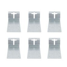 6PCS T Post Mounting Brackets Iron 3 Inch Mailbox Fence