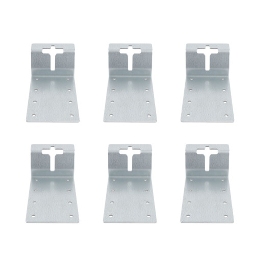6PCS T Post Mounting Brackets Iron 3 Inch Mailbox Fence