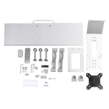 Aluminium-Monitor- & Tastaturhalterung mit Ablage, platzsparend