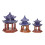 3Pcs Cerâmica Miniaturas De Pavilhões Edifícios Simulados 1