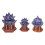 3Pcs Cerâmica Miniaturas De Pavilhões Edifícios Simulados 5