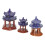 3Pcs Cerâmica Miniaturas De Pavilhões Edifícios Simulados 8