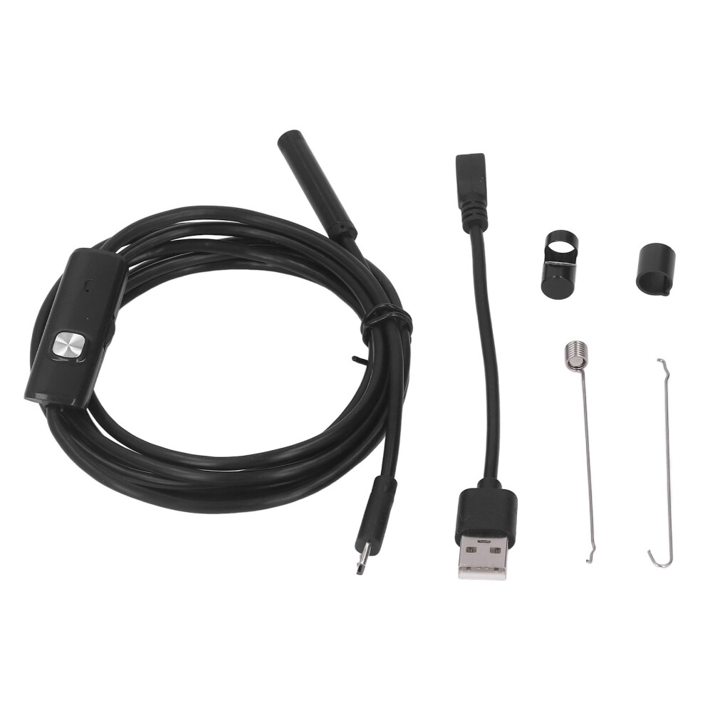 (1 Meter / 3.3Ft) Usb Industrial Endoscope 6 Led 7Mm Probe Ip67 Water Resistant 610830836054