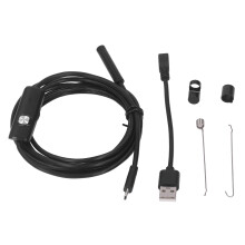 (2 Meter / 6.6ft) USB-Industrieendoskop 6 LEDs 7mm Sonde IP67 wasserfest